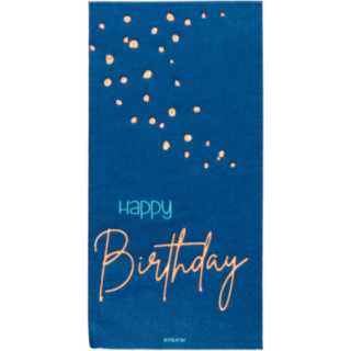 Happy Birthday siniset servetit