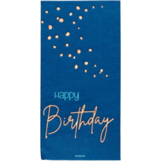 Happy Birthday siniset servetit