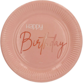 Lush Blush Happy Birthday -pahvilautaset