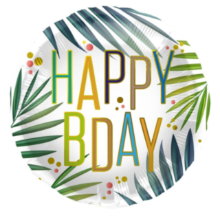 Happy B Day Trooppinen Foliopallo