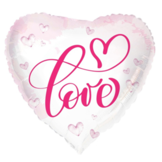 Love Folioilmapallo Pinkki/Valkoinen