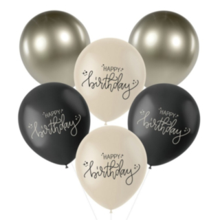 Happy Birthday Lateksipallot Crème Noir