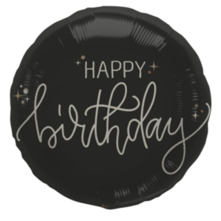 Happy Birthday Folioilmapallo Musta