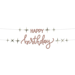 Happy Birthday Kirjainkoristenauha Roosa