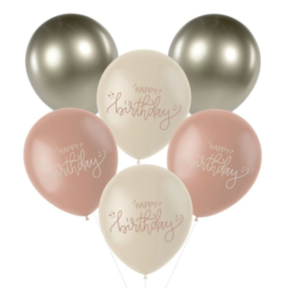 Happy Birthday Lateksipallot Crème Rose