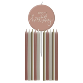 Happy Birthday Kakkukyntiilät Crème Rose