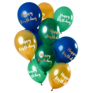 Happy Birthday Ilmapallomix Vihreä/Kulta