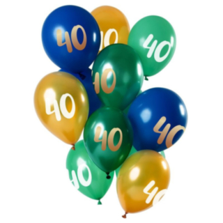 40 Vuotta Ilmapallomix Vihreä/Kulta