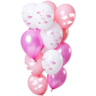 It's A Girl Ilmapallot Pinkki