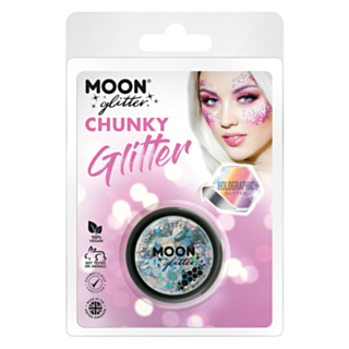 Holografinen Chunky Glitter hopea