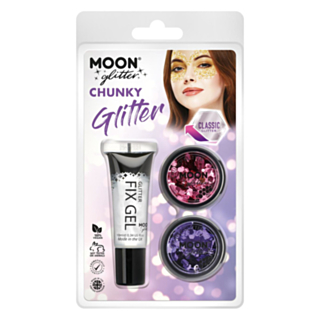 Klassinen Glitter Meikkisetti Pinkki / Liila