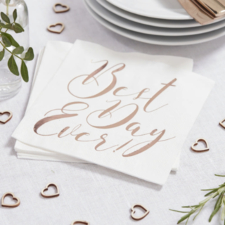 Best Day Ever - servetit, ruusukulta