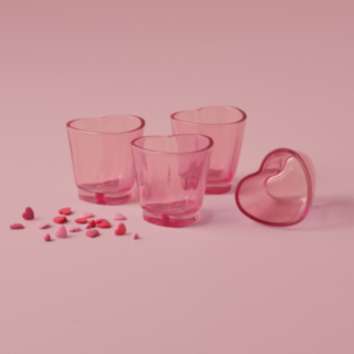 Sydän Shottilasi Pinkki