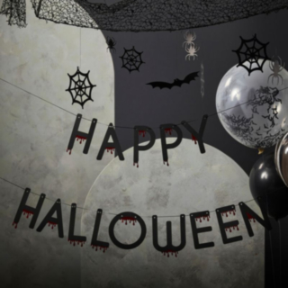 Happy Halloween Kirjainnauha Musta