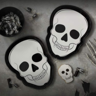 Halloween pääkallolautaset