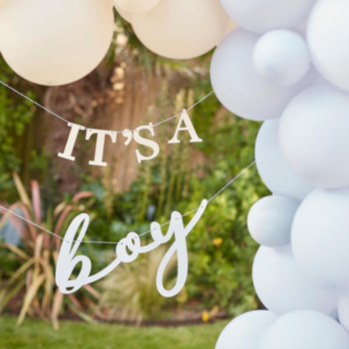 It's A Boy Köynnös Valkoinen/Vaaleansininen