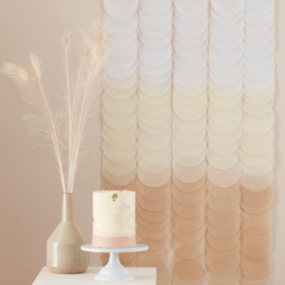 Liukuvärinen taustaverho DIY valkoinen/beige