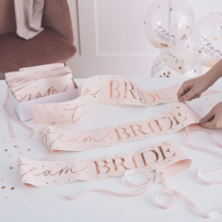 Olkanauha Team Bride vaaleanpunainen / ruusuulta