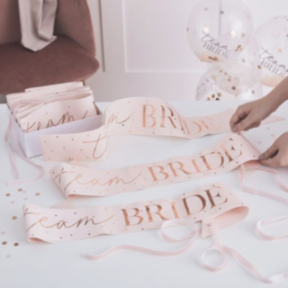 Olkanauha Team Bride vaaleanpunainen / ruusuulta