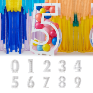 Ilmapallolaatikko Numerot Valkoinen