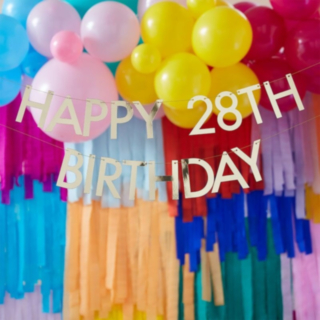 Personoitava Happy Birthday Kirjainnauha DIY Kulta