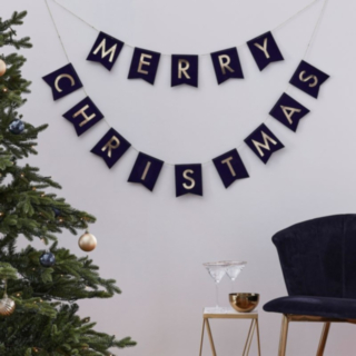 Merry Christmas Viirinauha Tummansininen