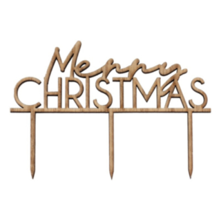 Merry Christmas puinen kakunkoriste