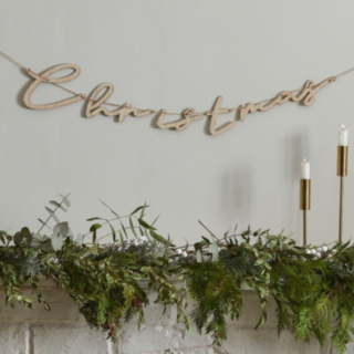Christmas Puinen Kirjainnauha