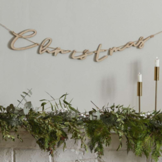 Christmas Puinen Kirjainnauha