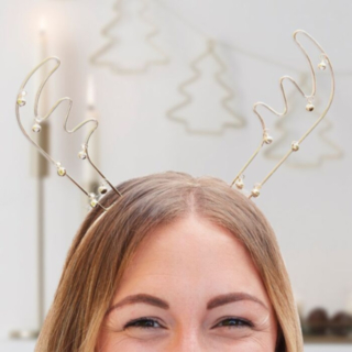 Jouluinen Poro Hiuspanta Kulta