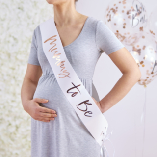 Mommy to Be Olkanauha Valkoinen/Ruusukulta