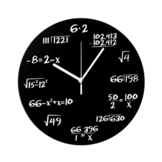 Matematiikka Kaavat Seinäkello Musta