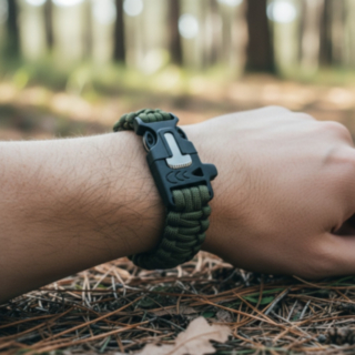 Paracord Survival Ranneke Armeijanvihreä