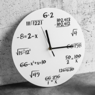 Matematiikan Kaavat Seinäkello Valkoinen