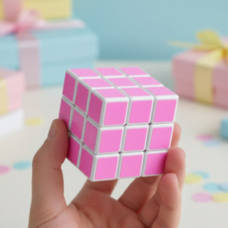 Vaaleanpunainen Rubikin Kuutio