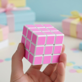 Vaaleanpunainen Rubikin Kuutio