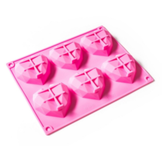 3D Sydän Cupcake Silikonimuotti