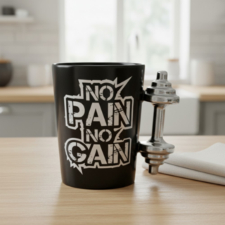 No Pain No Gain Käsipainomuki