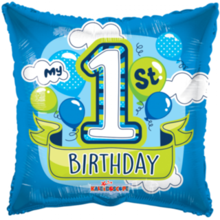 My 1st Birthday Foliopallo Sininen