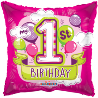 My 1st Birthday Foliopallo Pinkki