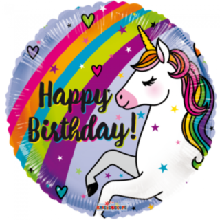 Happy Birthday -yksisarvisfoliopallo