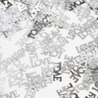 Love konfetti hopea