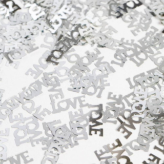 Love konfetti hopea