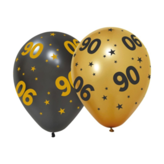 90-vuotis Golden Celebrations Lateksipallot