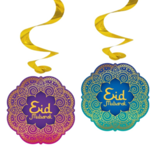 Eid Mubarak Kierrekoristeet Liila/Sininen