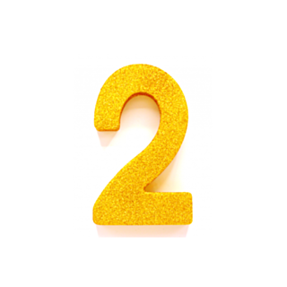 Pöytäkoriste Numerot Glitter Kulta