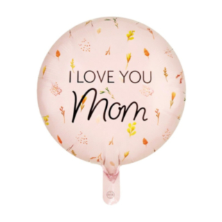 I Love You Mom Folioilmapallo Vaaleanpunainen