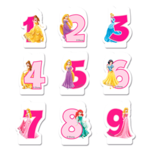 Disney Prinsessat® Numerokakkukynttilät