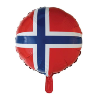 Pyöreä Norjan Lippu Folioilmapallo