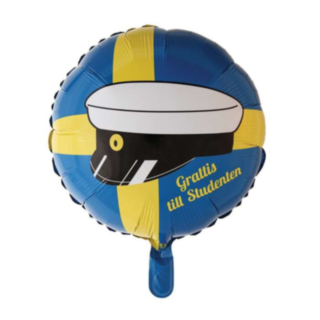 Pyöreä Grattis Til Studenten Folioilmapallo